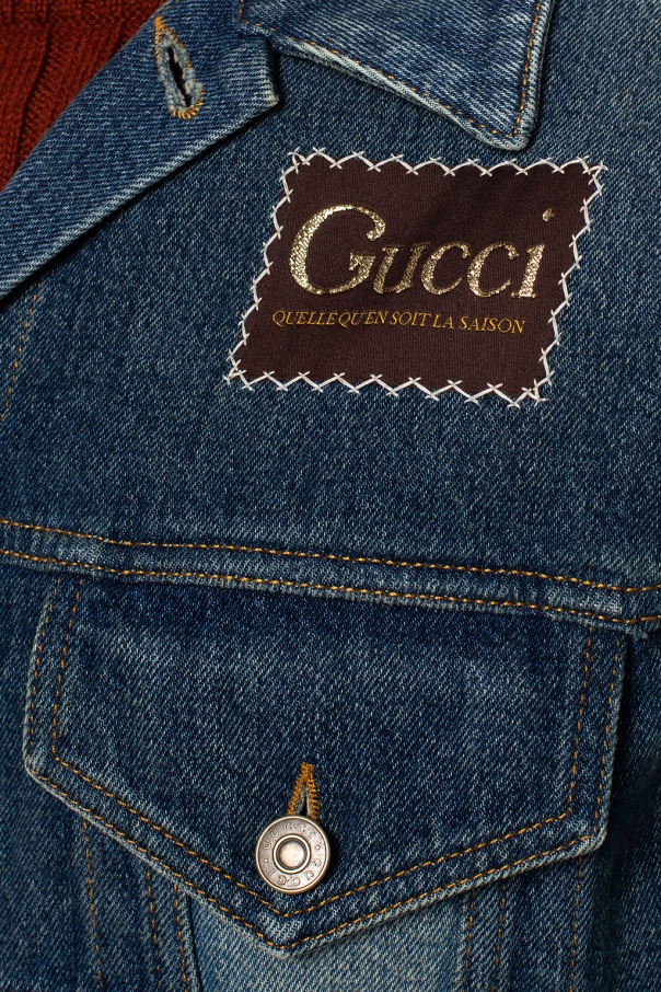 gucci logo denim jacket